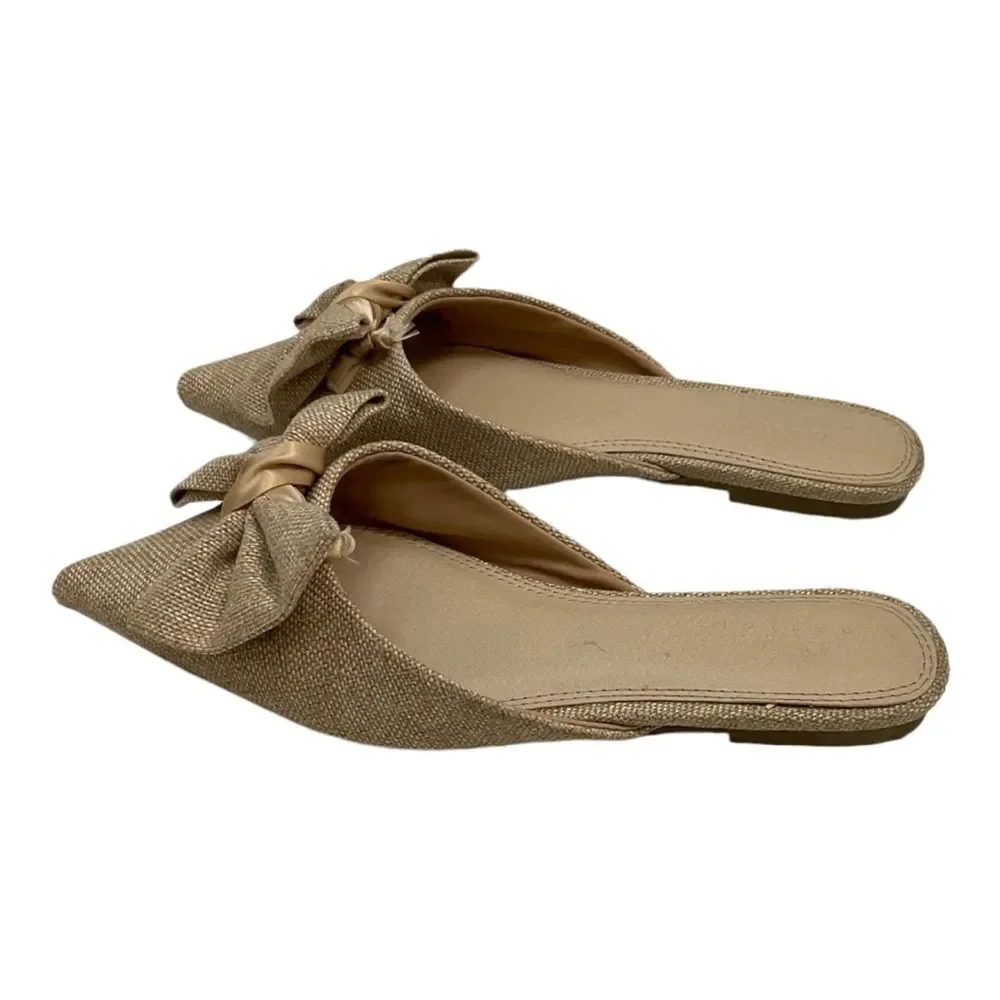 Asos Design  Women’s Beige Tan Slip On ,Toe Flat .Shoes size 7. - Picture 5 of 13